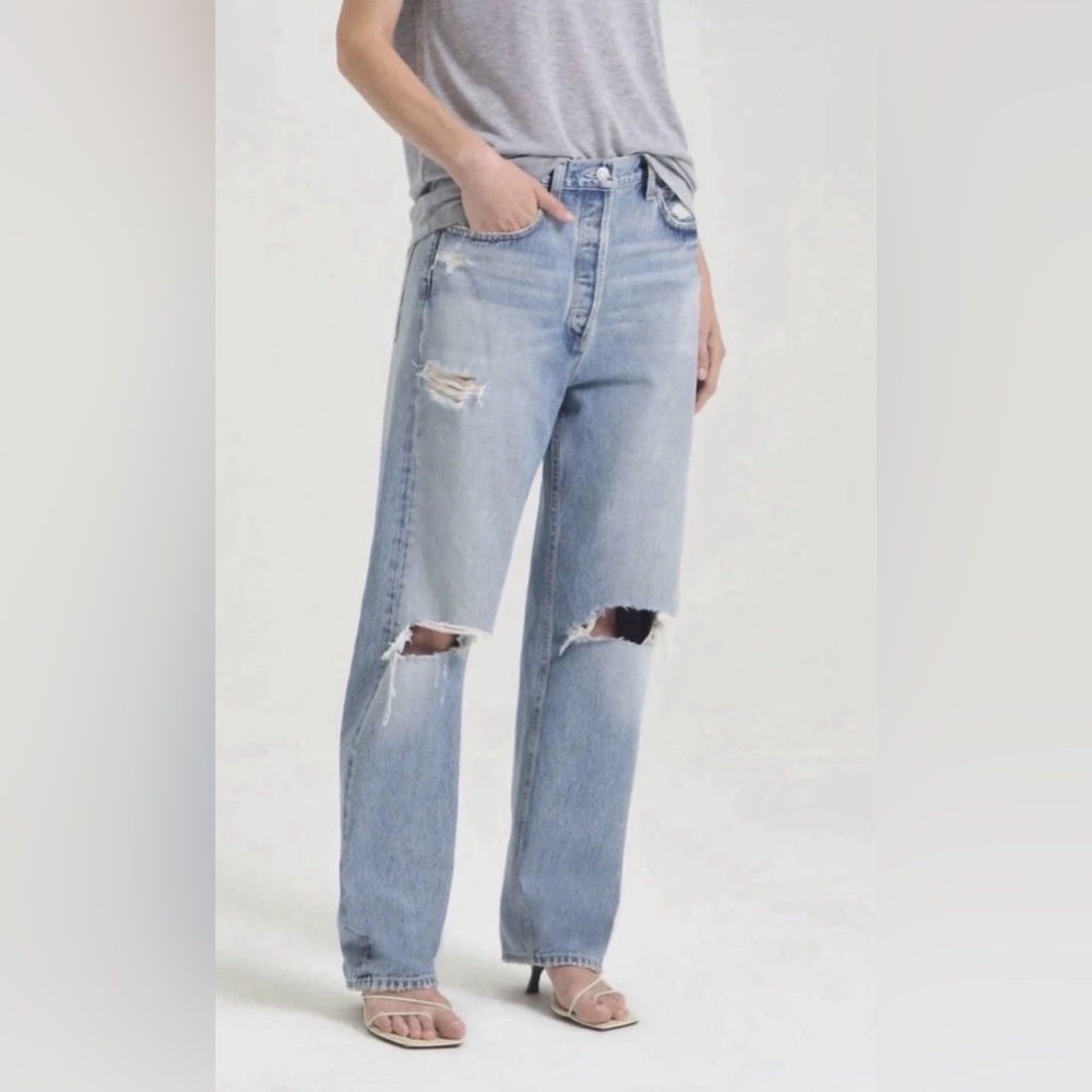 Agolde Threadbare 90’s Mid Rise Loose Fit Jeans